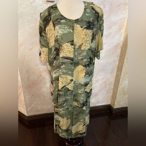 NWOT Sage Green Blouse and Skirt Set 4XL